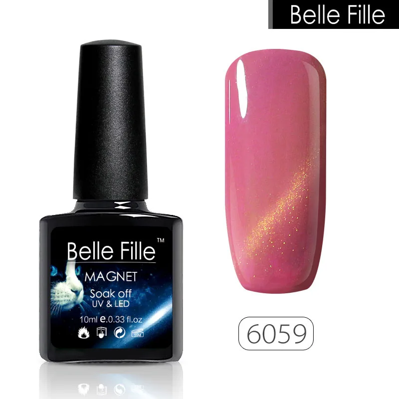 Belle Fille УФ-гель для ногтей Золото приносить блеск кошачий глаз гель лак с
