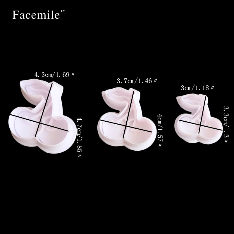 Facemile 21 шт./компл. Рождественский Плунжер в форме фруктов резак для сахарной