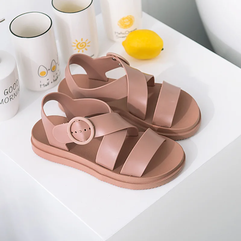 jelly bind Pure color contracted plastic sandals | Обувь