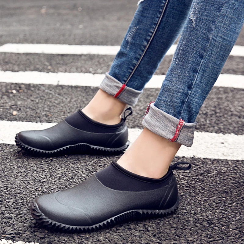 Autumn Rain Boots Men Shoes Waterproof Rubber Rainboots Outdoor Casual Spring Rainy Water Flat Botas Hombre |