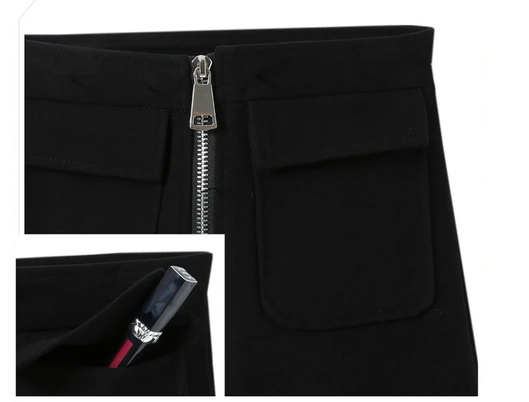 Женская Повседневная юбка Trytree однотонная прямая из полиэстера до середины икры