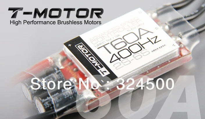 

T-MOTOR Высокопроизводительные бесщеточные двигатели 60A ESC 400 Гц 2S-6S контроллер скорости ADVANCE UBEC 5В/3A Матовый для РУ самолетов BEC