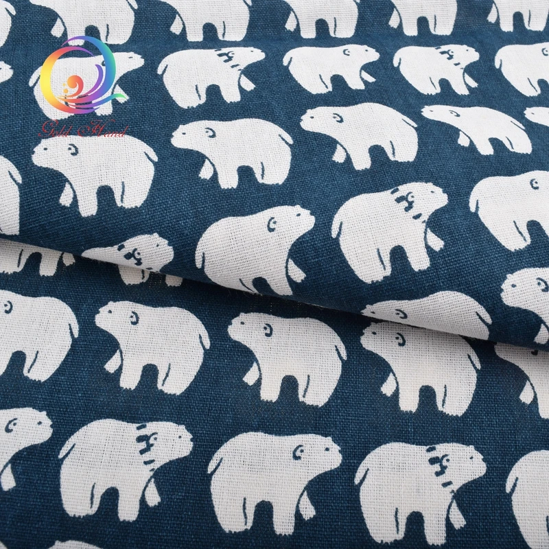 Haisen ткань из хлопка и льна с принтом для лоскутного шитья квилтинга сделай сам