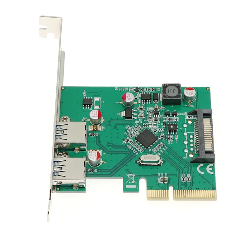 Двойной USB-C USB 3 1 Type-C PCI express Card pcie pci-e для типа адаптера SuperSpeed 10 Гбит/с | Компьютеры и