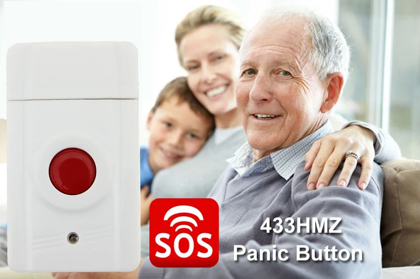 Беспроводная аварийная тревожная кнопка SOS для нашей GSM сигнализации 433 МГц один ключ оповещения