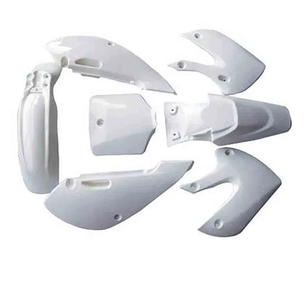 All white TDPRO мотоцикл Пластиковый обтекатель полный корпус крышка наборы крылья брызговик для Kawasaki KLX 110 KX65 DRZ110 грязь питбайк 2002-2013 - Цвет: All white