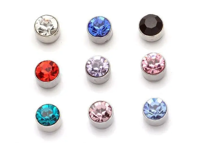 ed 005 2018 new crystal non-perforated heart-shaped cross-shaped round magnet suction ear male female punk non-pierced earrings | Украшения