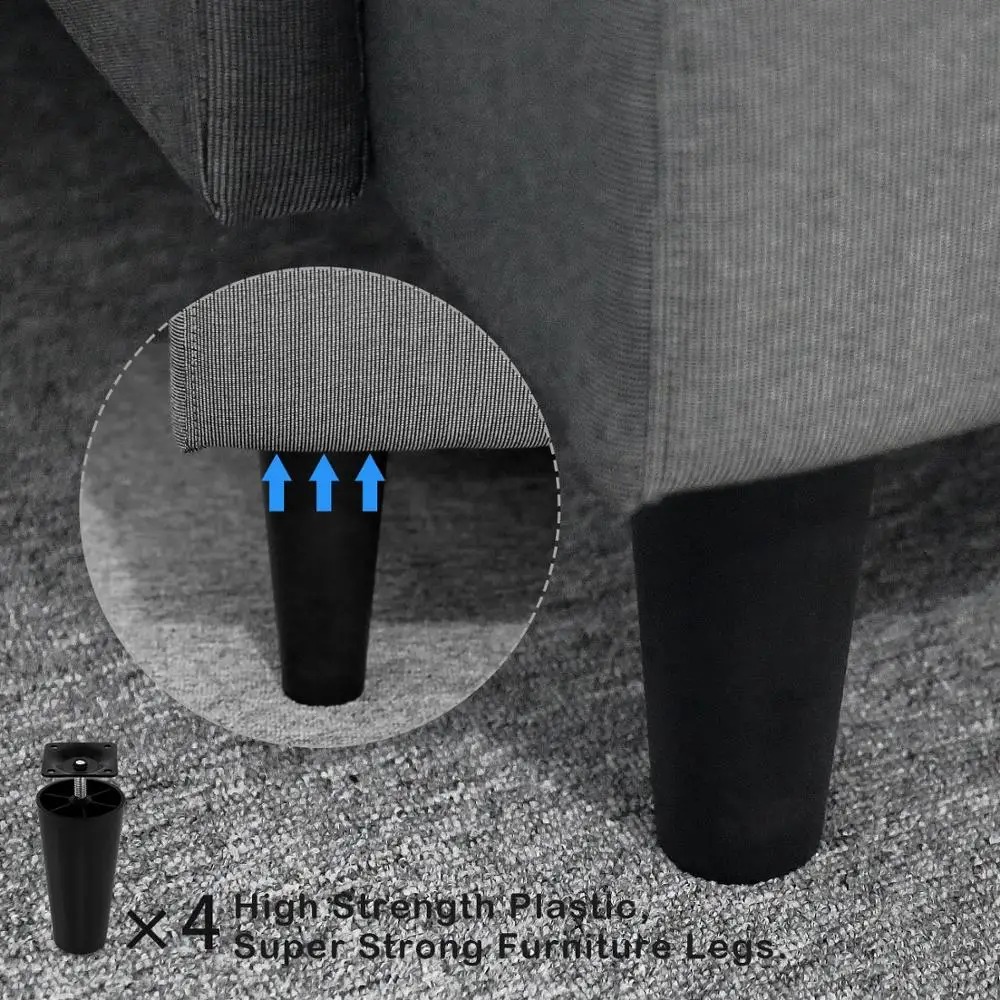 4pcs Plastic Furniture Legs Plastic Round Tapered Table Cabinets feet Sofa Bed TV Cabinet legs black Furniture feet multi-size images - 6