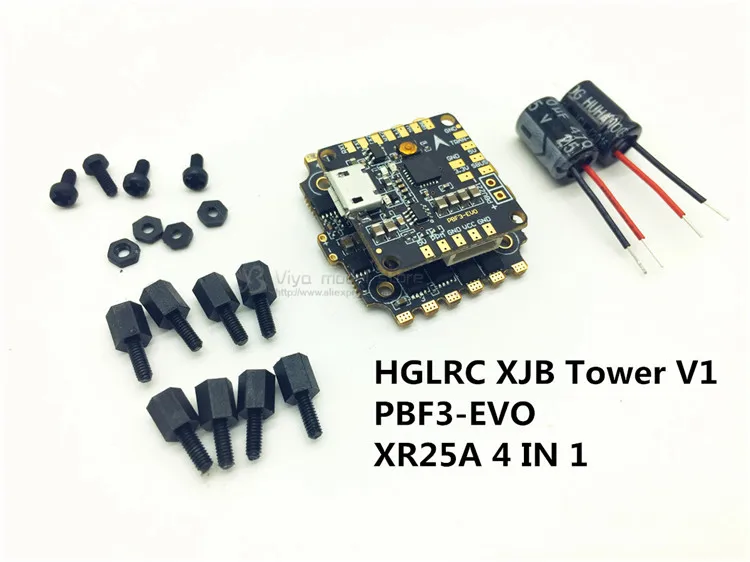 HGLRC XJB V1 летающая башня F3 evo + 4 в 1 XR25A ESC внутреннее микро-управление полетом PBF3 Mini