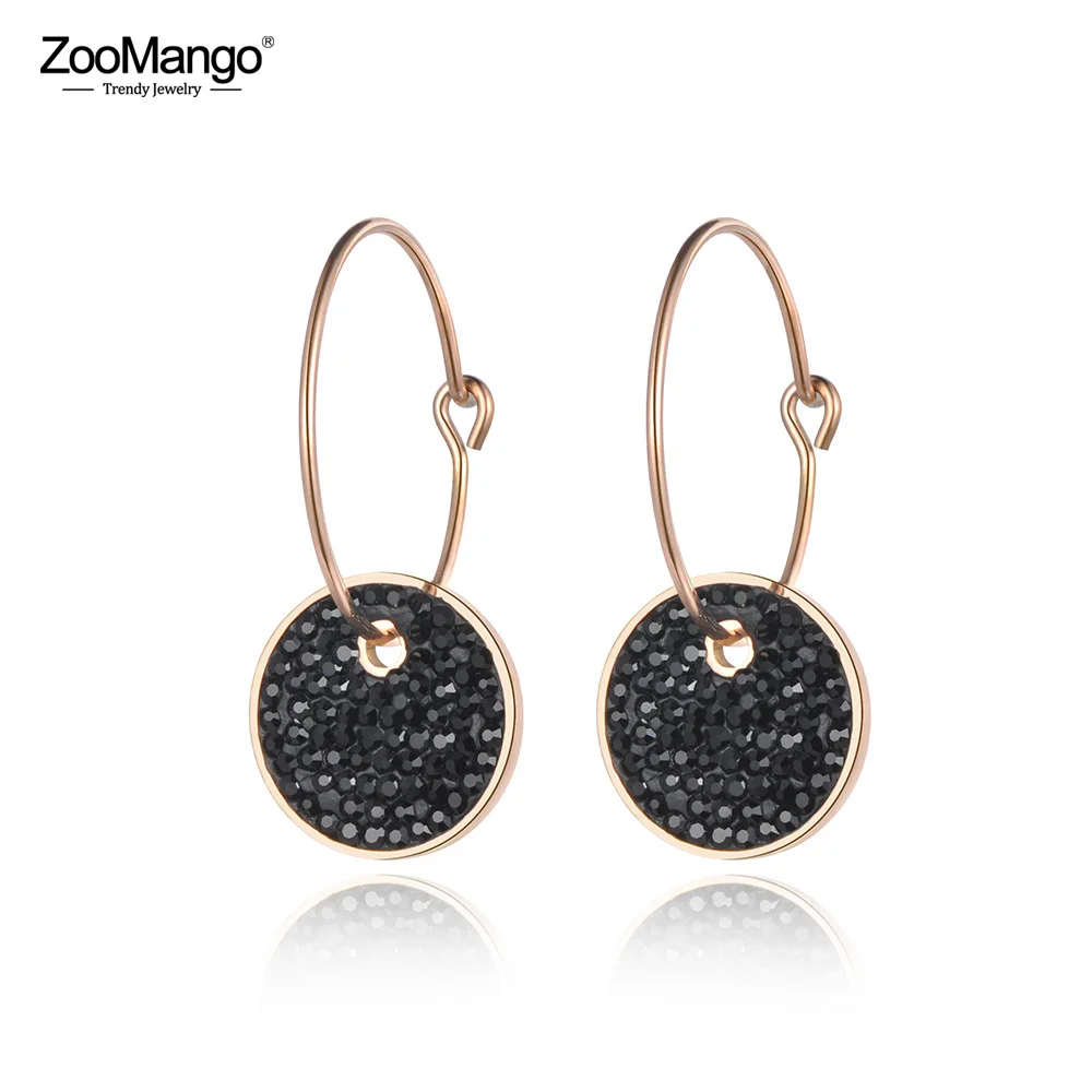 ZooMango ярко-белые и черные круглые глиняные кристаллы розовое золото украшения для