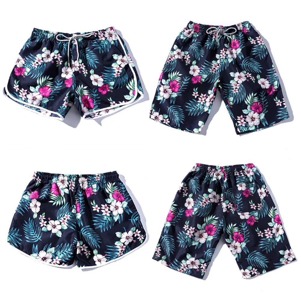 2018 Популярные летние мужские пляжные шорты с цветочным принтом никелевые брюки