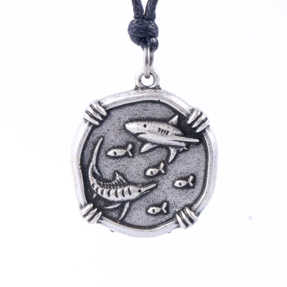Повседневная Рыба ожерелье с акулой океана Подвески мужские пляжные ювелирные