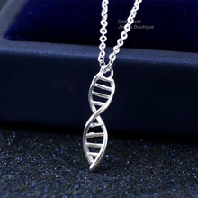 S92 ожерелье с подвеской из твердого стерлингового серебра SIL Biology