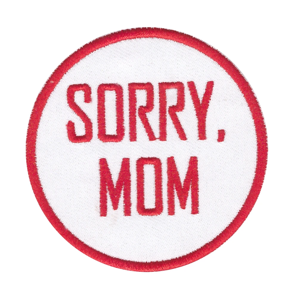 sorry MOM Embroidery Designs  Iron On Patches for clothing Rock Band Heavy Metal Logo Music  applique