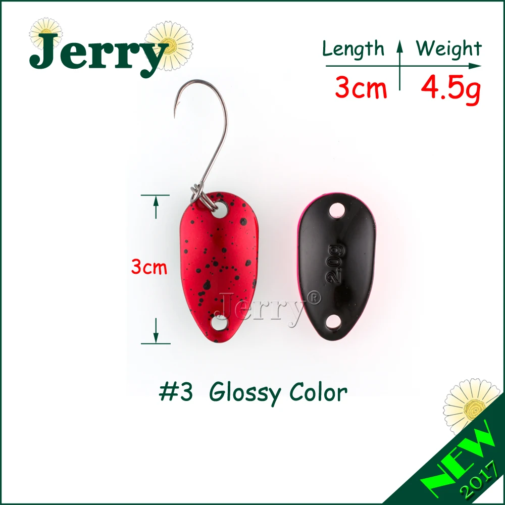 Jerry 1 шт. 2 г 3 5 4 рыболовная блесна наживка мини двухсторонняя живопись глянцевый