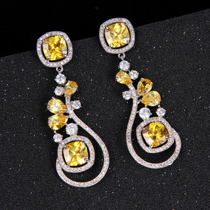 

Be 8 Luxury Style Flower Shape Colorful CZ Pendants Bridal Women Wedding Jewelry Sets Bijoux Femme Ensemble YC005