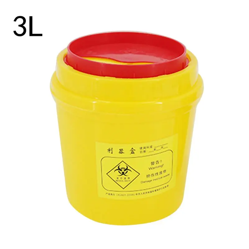3L Sharps контейнер медицинские иглы Бин Biohazard иглы для пирсинга татуировки удаление коробка для сбора татуировки художника отходов бочка для мусора - Цвет: 3L