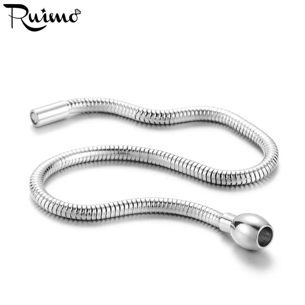 Браслет RUIMO из нержавеющей стали 316 магнитный браслет змея с цепочкой Женские