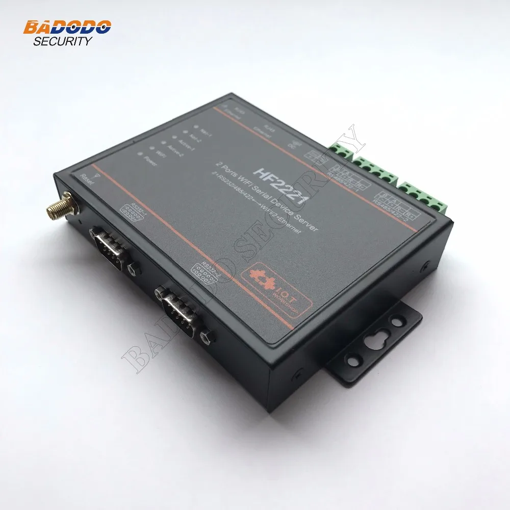 Промышленный двухпоследовательный Порт сервера RS232/485/422 для Wi Fi Ethernet HF2221