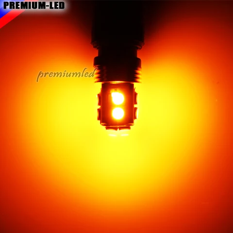 iJDM Янтарно-желтые светодиодные лампы Canbus 10-SMD PW24W PWY24W для Audi A3 A4 A5 Q3 VW MK7 Golf CC Ford Fusion передние указатели поворота
