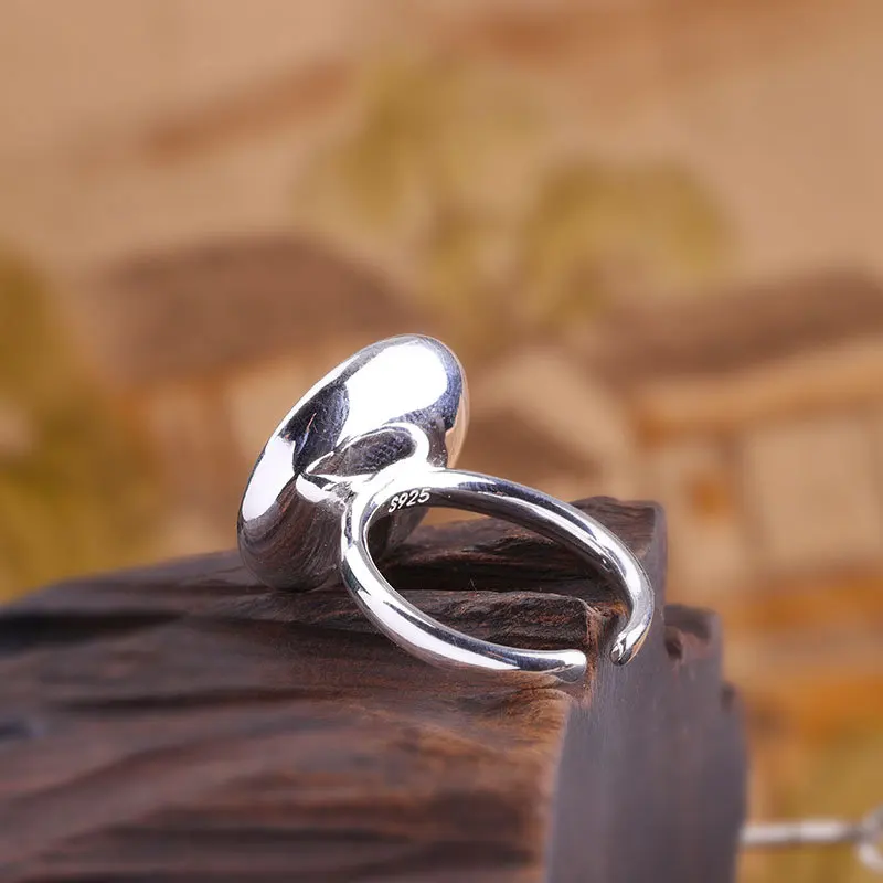 Серьги для женщин BOCAI S925 из стерлингового серебра в стиле Handmade Ladies Burnt Blue Mermaid Dreams Thai.