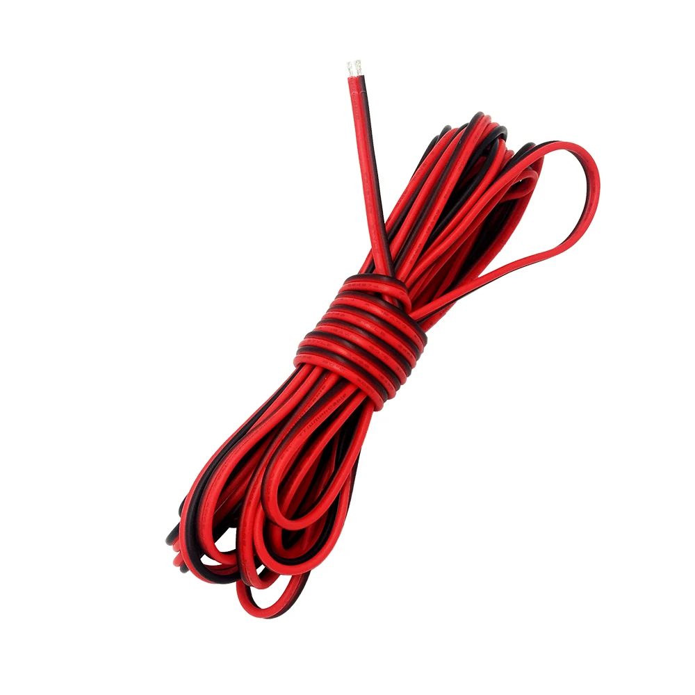 18 AWG 2PIN черный + красный медный Электрический провод Луженая Медь изолированный