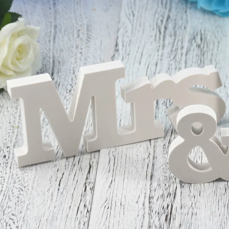 1 комплект деревянные буквы Mr & Mrs для свадебных декораций принадлежности надпись