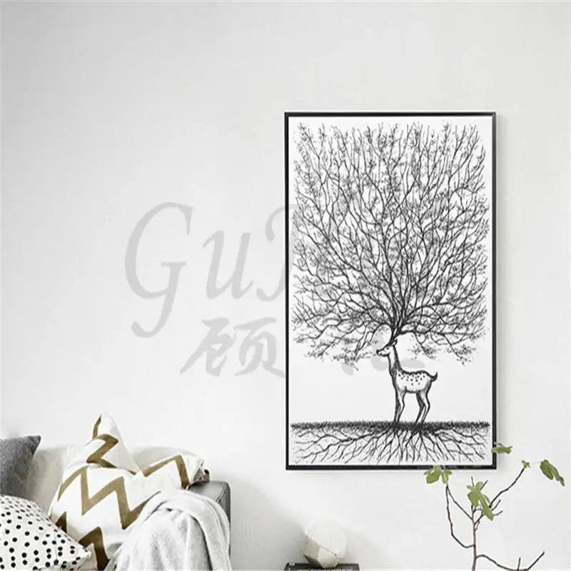 Скандинавский цветной спрей мультяшный Кот лось птица фламинго декоративная