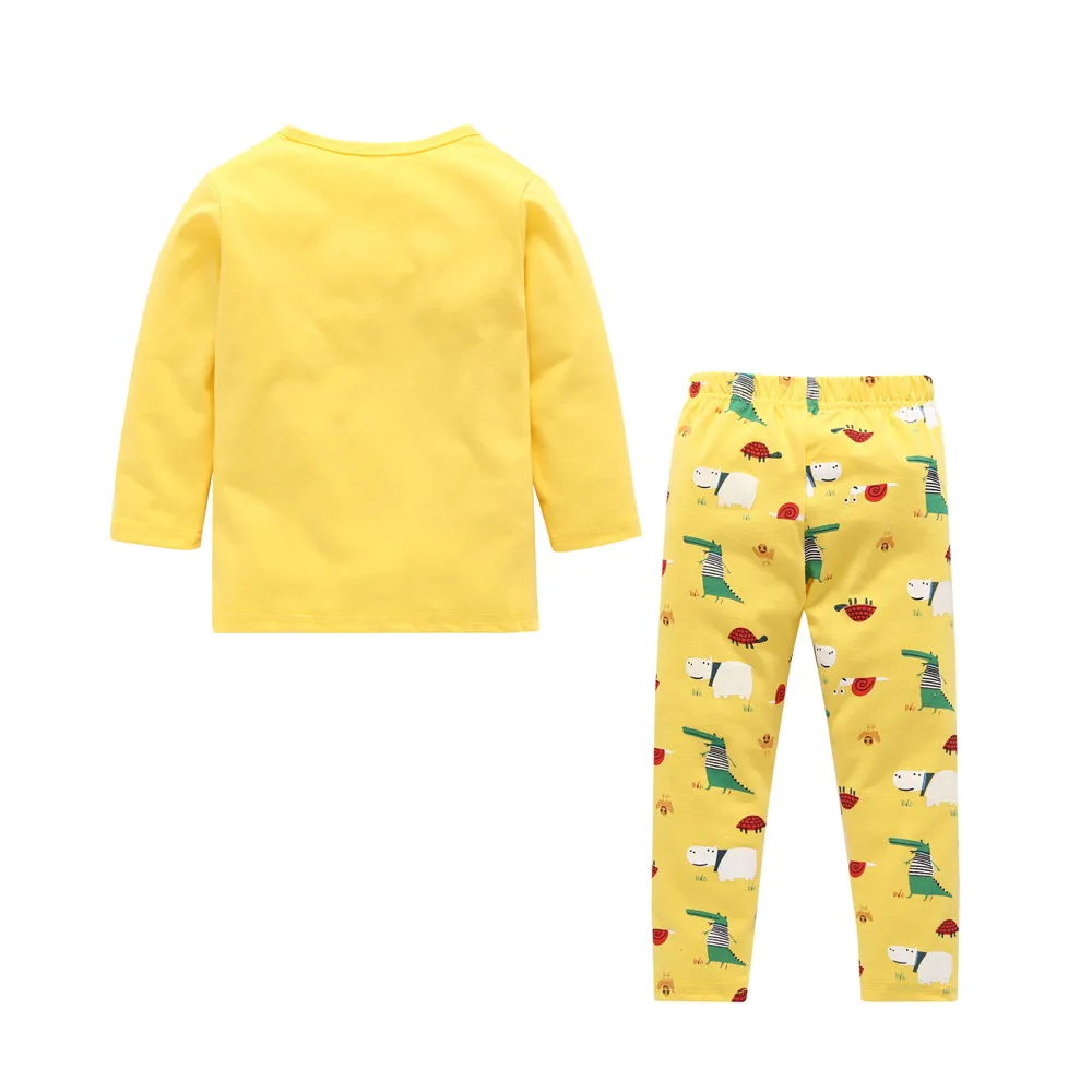 Newborn Babysuit Kids Clothes Baby Boy Girl Dinosaur Print Tops+Pants 2-Piece Outfits Children's Clothing Set Vestiti Bambina | Детская