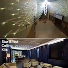 Bluetooth оптоволоконные лампы для мобильного телефона, управление через приложение, 2 м, оптоволоконный кабель, 260 шт. звезд, управление музыкой, Радиочастотное Дистанционное потолочное освещение