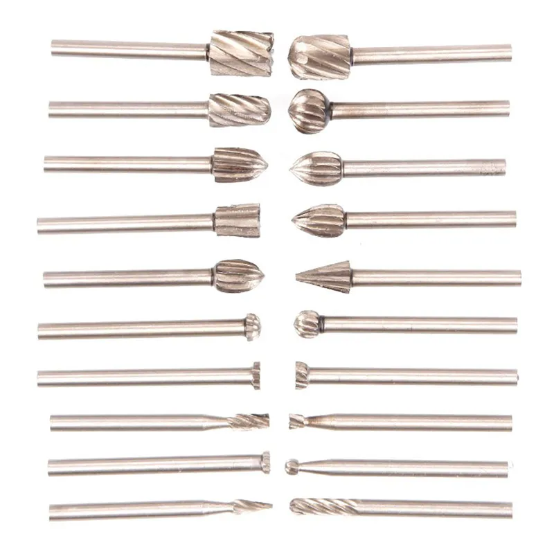 20Pcs Tap Die set rotary tool Tungsten Carbide Milling Cutter Metal Diamond Tools Grinding Woodworking For Drill Bits Carving |