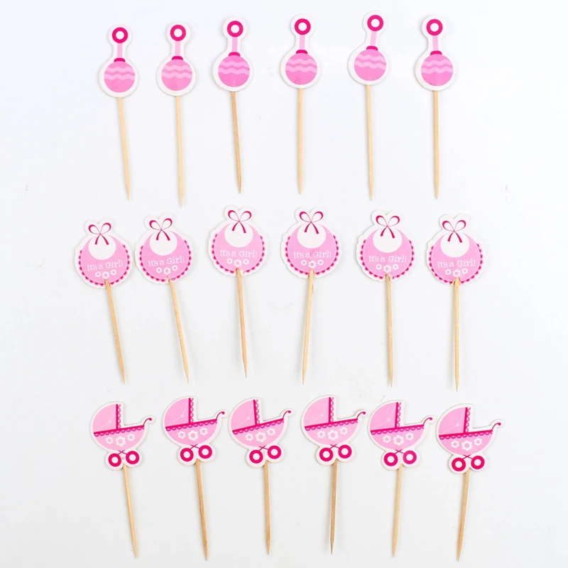 18 шт. Babyshower His a girl boy Cupcake Toppers Baby Shower вечерние украшения принадлежности пол Reveal Oh Baby