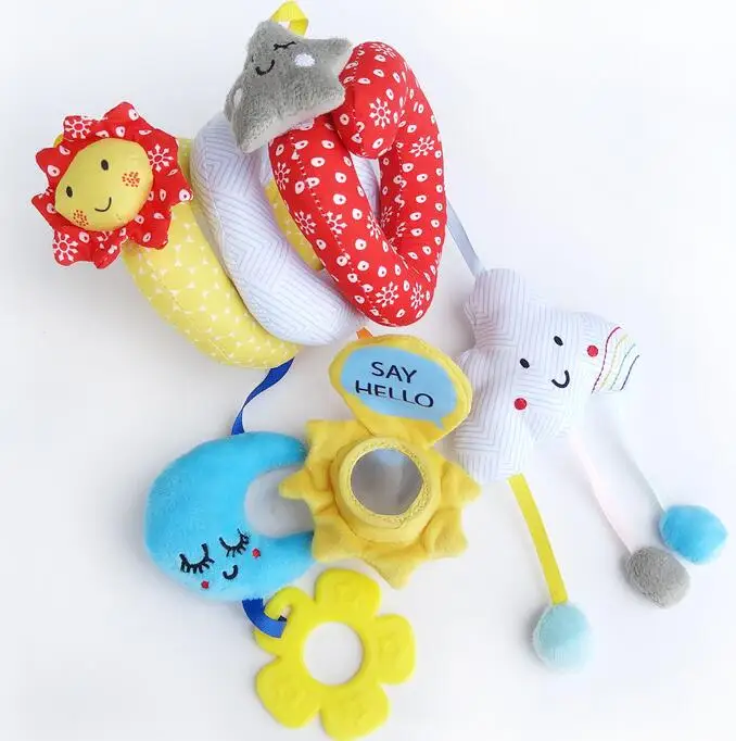 Moon stars игрушки для младенцев кроватки вращается вокруг кровати коляска игровой