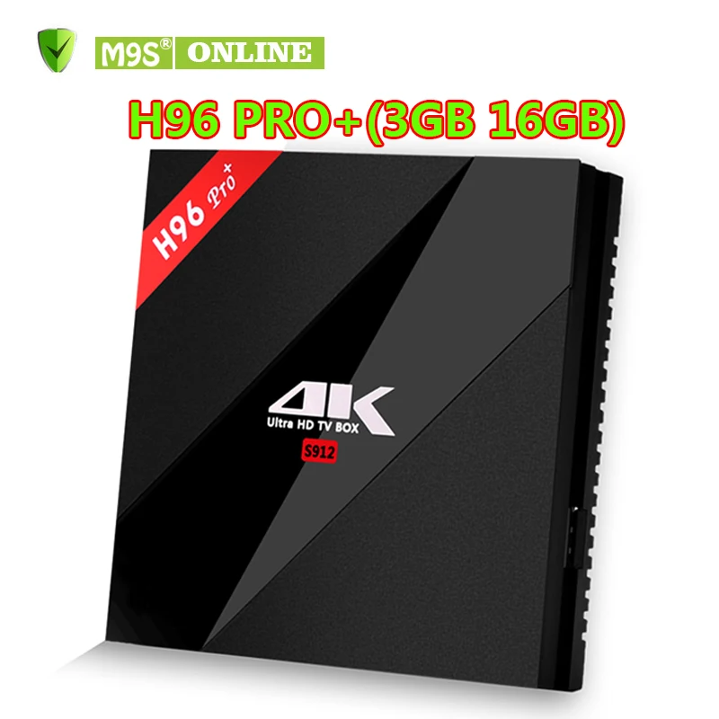 H96 Pro + Amlogic S912 Octa Core Android 7 1 ТВ коробка 3 ГБ 16 двойной WI FI Bluetooth4.1 Google Media плеер I9