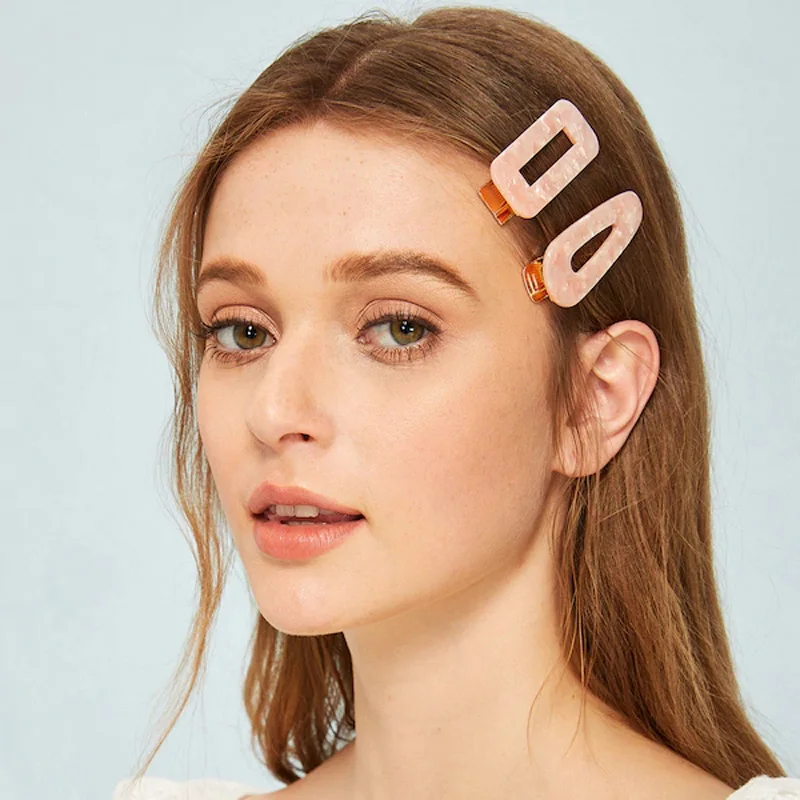 Винтажная заколка для волос прямоугольные заколки в форме капли воды аксессуары