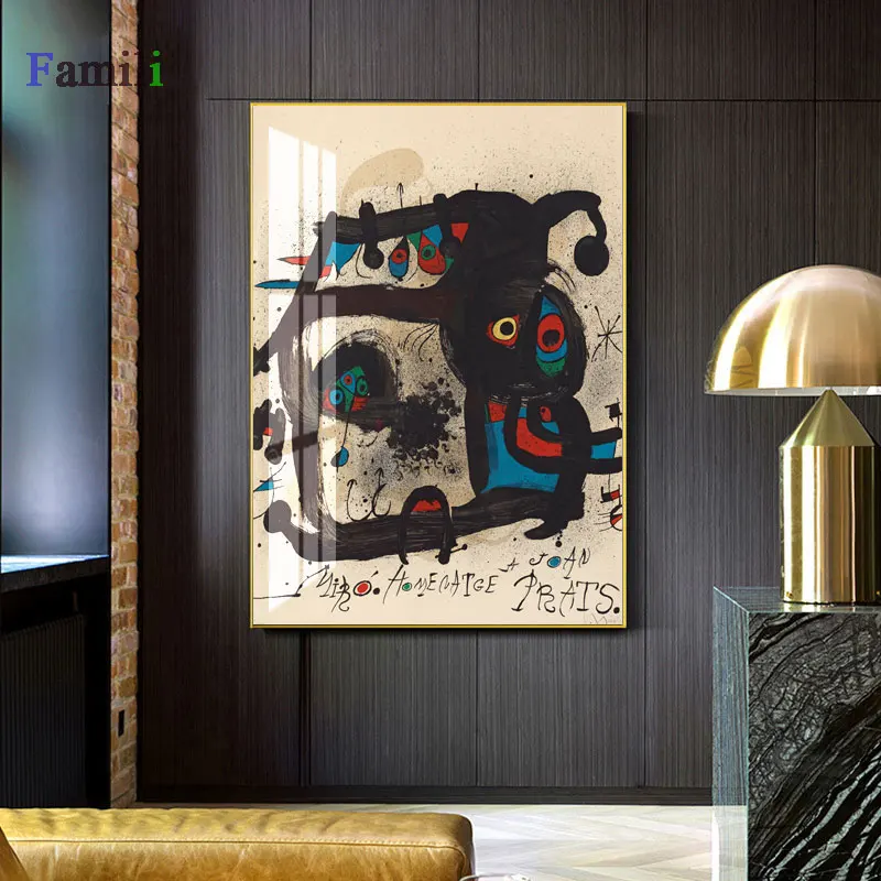 

Joan Miro affiche vintage Abstract Watercolor Wall Art Posters And Prints Famous Canvas Painting Living Room Home Decoration