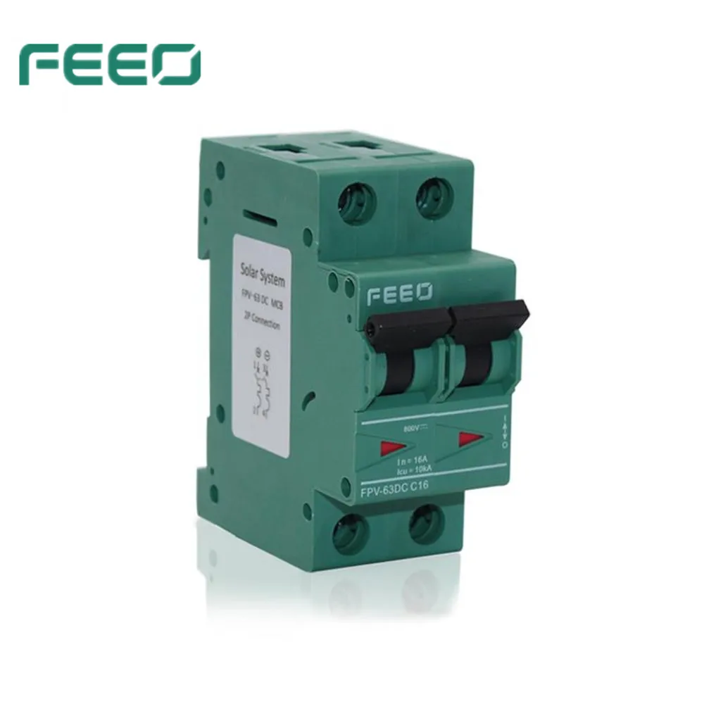 Мини автоматический выключатель постоянного тока FEEO FPV 63 2P 550V 6A 10A 16A 20A 25A 32A 40A 50A 63A