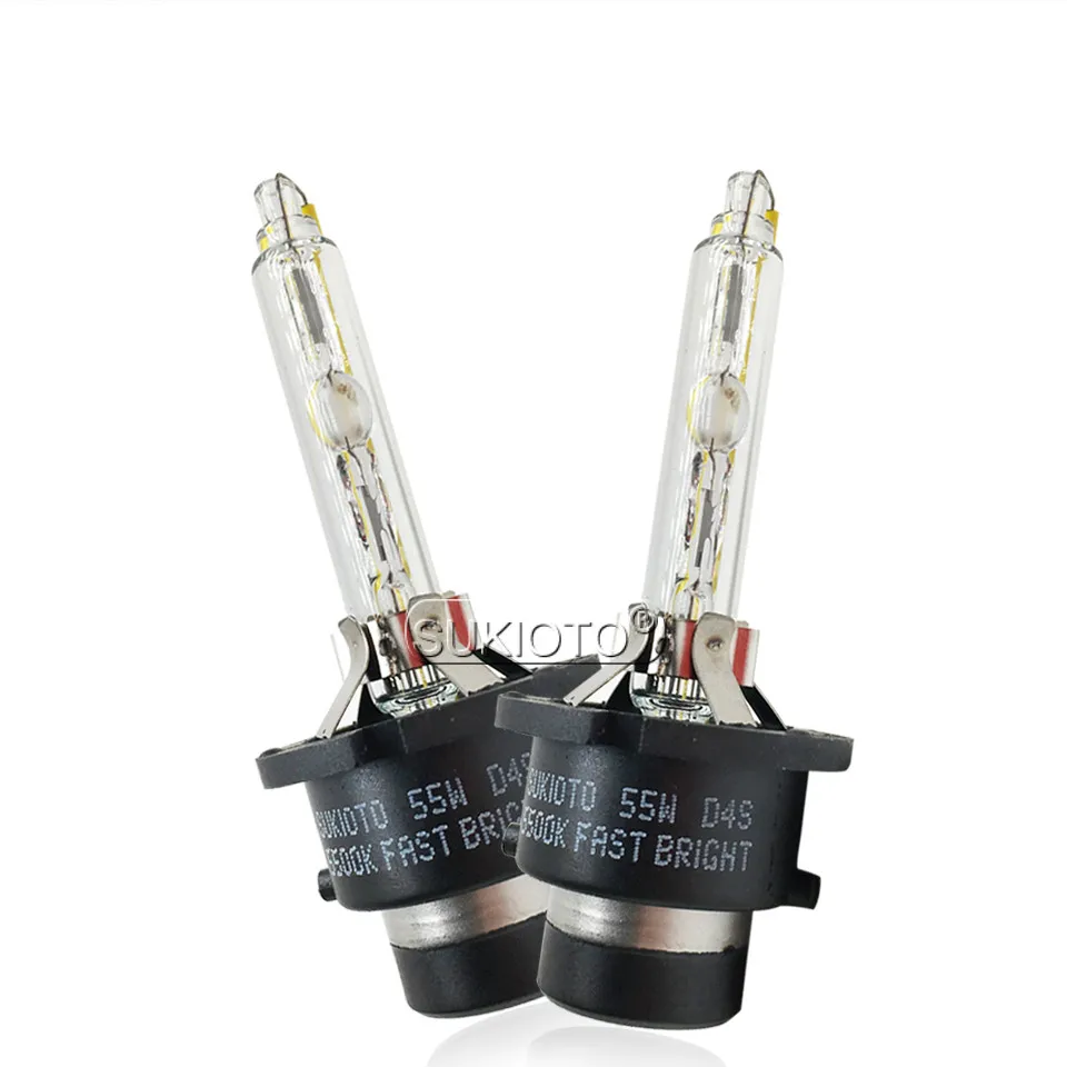 SUKIOTO 2 шт. ксеноновые D2S D4S 55 Вт 5500 к D2R D4R ксеноновые hid лампы проектор Объектив обновление яркий металлический кронштейн лампы для автомобильных фар