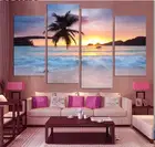 Квадратные алмазные мозаичные картины с изображением океанавосхода солнцапляжа4 шт., алмазная живопись, алмазная вышивка сделай сам, ремесла, украшение для дома,