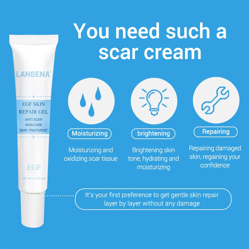 LANBENA Hyaluronic Acid EGF Anti Acne Against Black Dots Cream Scar Removal Facial BlackHead Repair Skin Care Treatment | Красота и