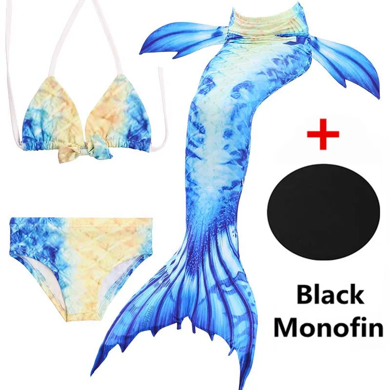 Детские хвосты русалки для плавания девочек костюмы Zeemeerminstaart Monofin Cauda De Sereia -