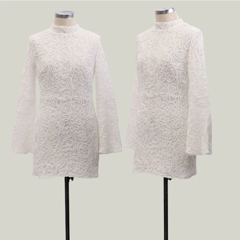 Женское платье Дамское Кружевное облегающее модное Повседневное на молнии с