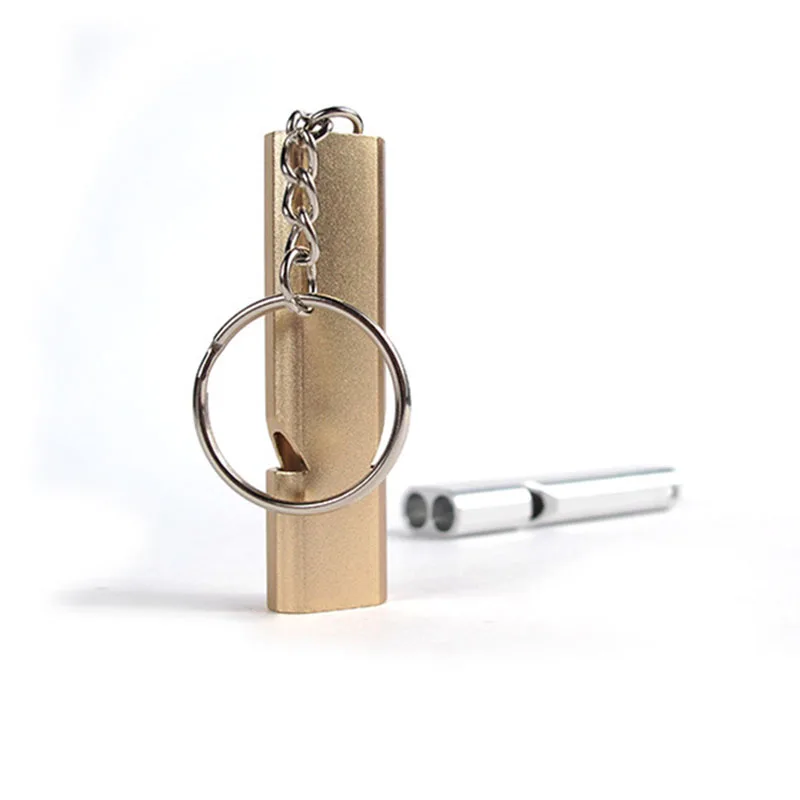 1 шт. высокочастотный свисток из алюминиевого сплава с двумя отверстиями | Спорт и