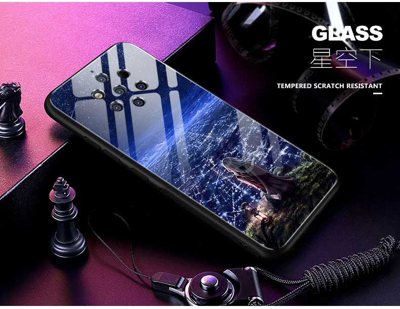 Чехол для Nokia 9 PureView, звездная звезда, закаленное стекло, жесткий чехол для телефона, для Nokia 9, чистый вид, стеклянная оболочка, Nokia9 PureView, сумка