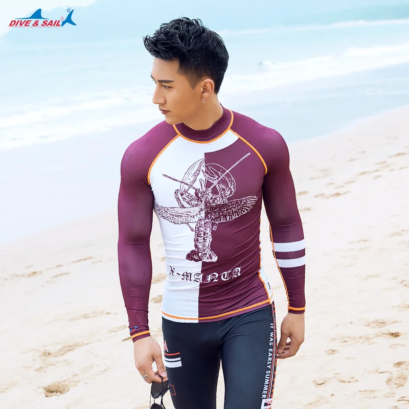 Мужская рубашка с длинным рукавом для серфинга каноэ весло занятий спортом