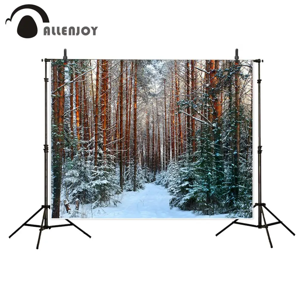 

Allenjoy Новые поступления фоны для фотосъемки Лес Снег Зима настоящий природный пейзаж фон для фотосъемки печатная фотография без подставки