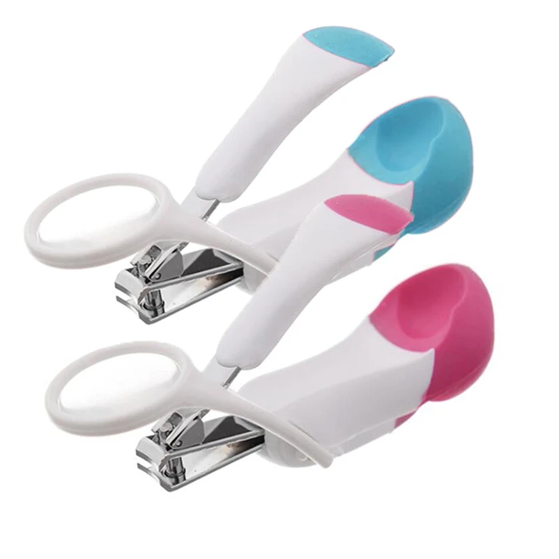 Карманная машинка для стрижки ногтей на пальце с лупой детская маникюра триммер