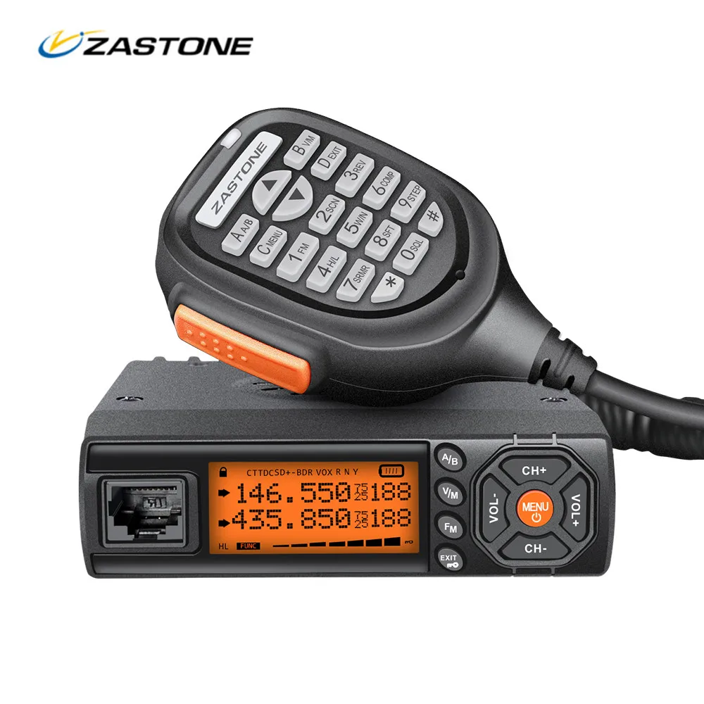 Zastone Z218 Mini Car Walkie Talkie 10KM 25W Dual Band VHF/UHF 136-174mhz 400-470mhz 128CH Mini Mobile Radio Station CB Radio