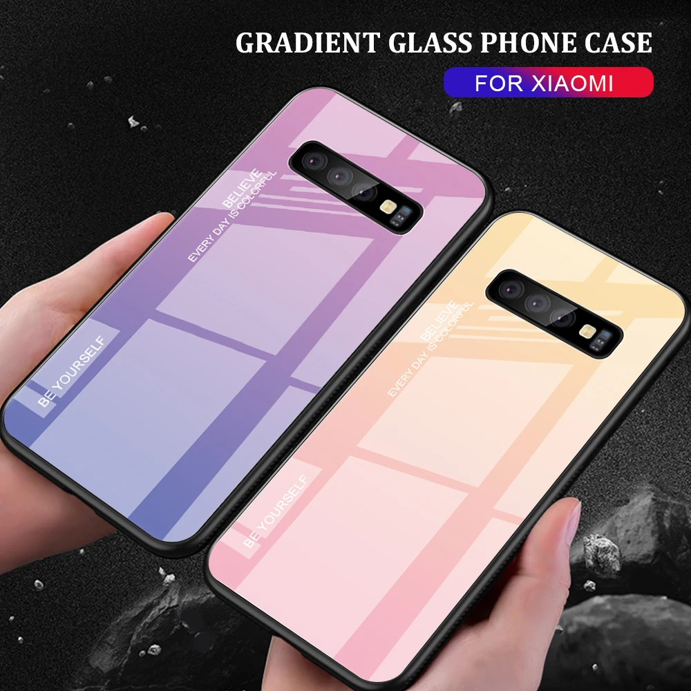 Чехол для Samsung Galaxy S10 Plus S10e S8 S9 A50 A30 70 A7 J6 A8 Note 8 Note9 M50 M30 M20 из стекла на телефоне.