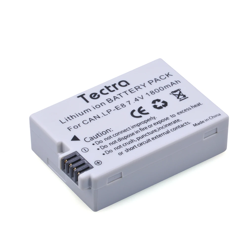 Литий ионный аккумулятор Tectra 4 шт. для Canon EOS 550D 600D 700D Rebel T2i T3i T4i T5i с рукояткой